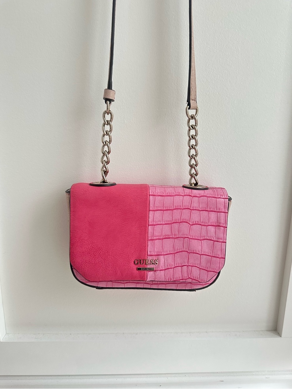 Vintage Guess Two-Tone Pink Crossbody Bag